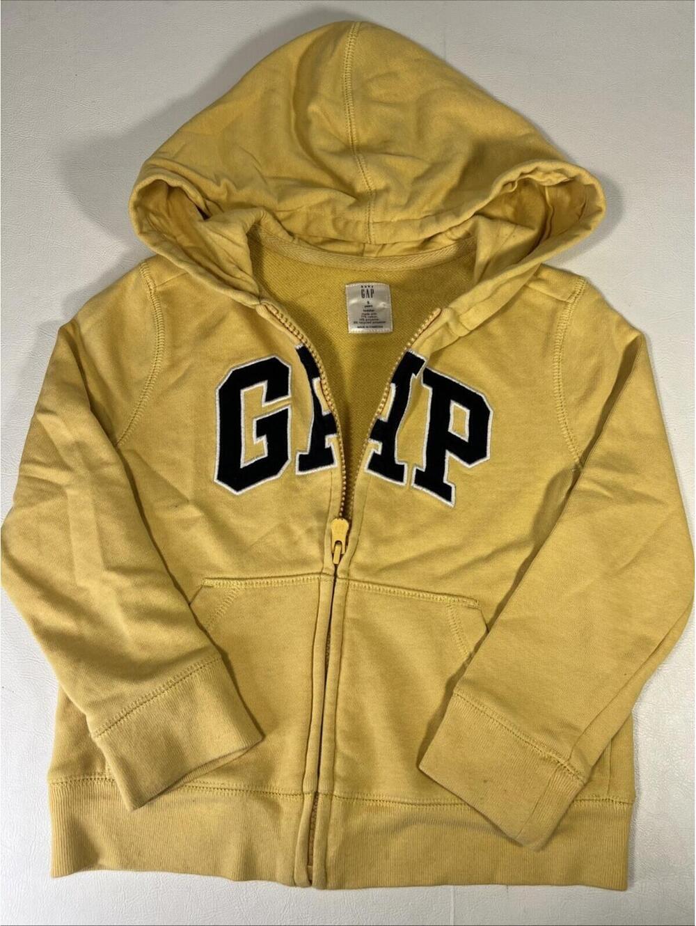 Gap Kids Logo Hoodie Zip Up Yellow 5T
